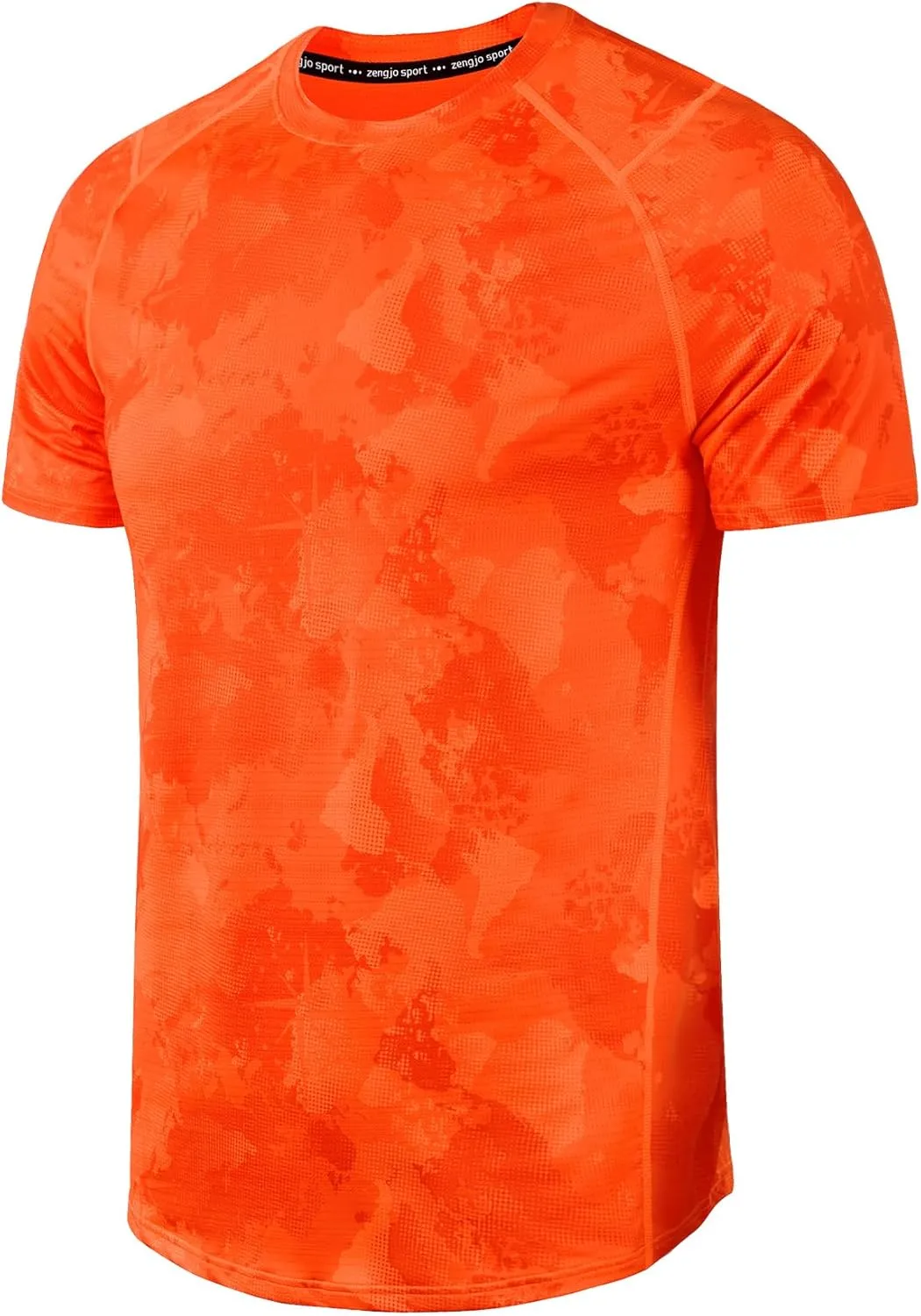 Zengjo Mens Workout Shirt Short Sleeve Quick Dry Lightweight Athletic Running Gym Performance T-Shirts Moisture Wicking