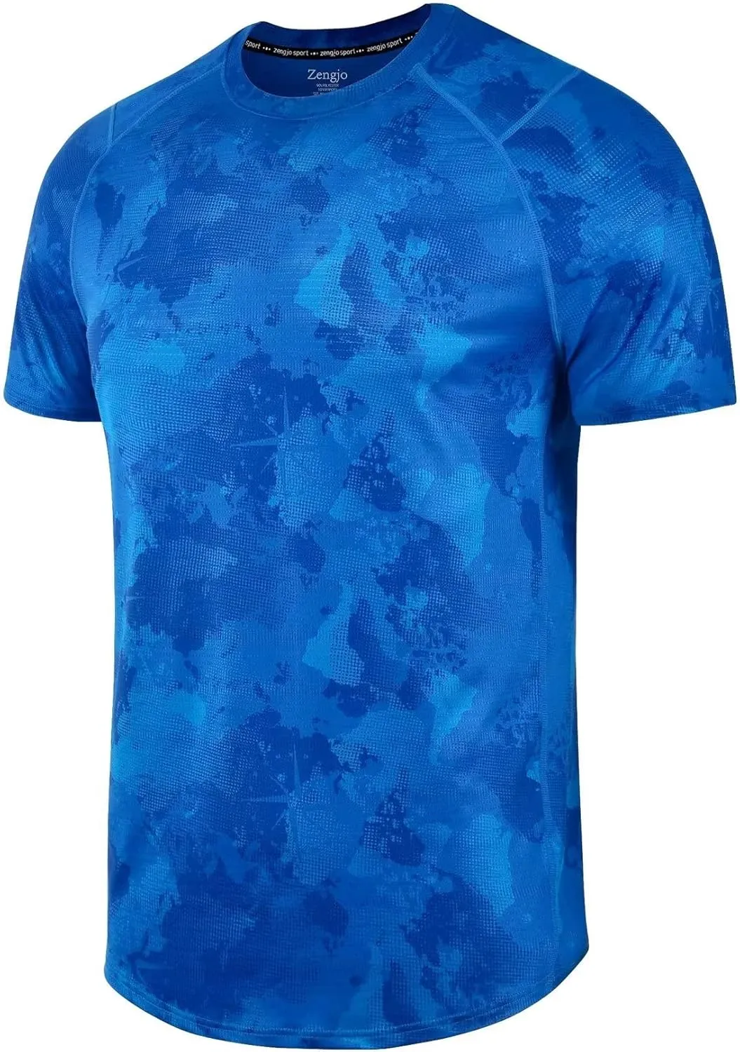 Zengjo Mens Workout Shirt Short Sleeve Quick Dry Lightweight Athletic Running Gym Performance T-Shirts Moisture Wicking